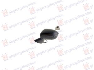 DOOR MIRROR ELECTRICAL HEATED FOLDABLE PRIMED (W/SIDE LAMP) (8Pin) (A QUALITY) (CONVEX GLASS)