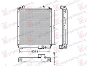 RADIATOR 3.0 DIESEL (575x522) (KOYO)