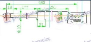 AMORTIZER GEPEK VRATA (480L-480N) DESNO