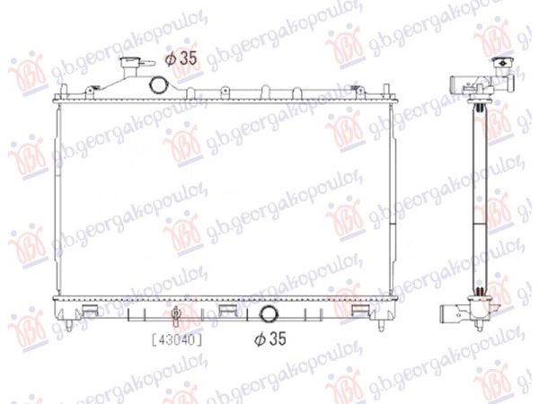 HLADNJAK MOTORA 1.5 T-Mivec BENZIN (AUTO) (400x685x26)