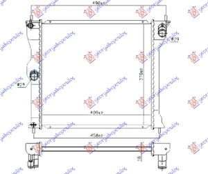 HLADNJAK MOTORA 0.7 BENZIN/ELEK.POGON (400x370x16)