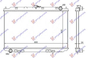 RADIATOR 2.2 dCi-Di DIESEL MANUAL (400x695x26) (KOYO)