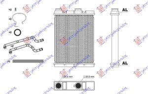 GREJAC KABINE 1.2/1.3//2.0i 16V BENZIN - 1.5/1.6 dCi DIZEL (202x160x26)