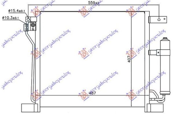 CONDENSER 1.6 DIC TURBO PETROL (485x400x16) (KOYO)