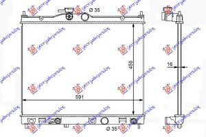 HLADNJAK MOTORA 1.6/16V (45x59x16)