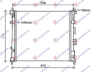 RADIATOR 1.5 DCi DIESEL 2013- (490x460x27) (KOYO)