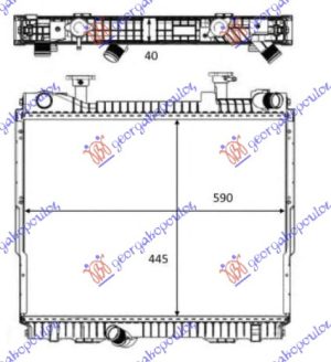 RADIATOR 2.5 D DIESEL (445x570x40) (KOYO)