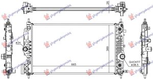 RADIATOR 1.6 PETROL AUTOMATIC (665x389) (KOYO)
