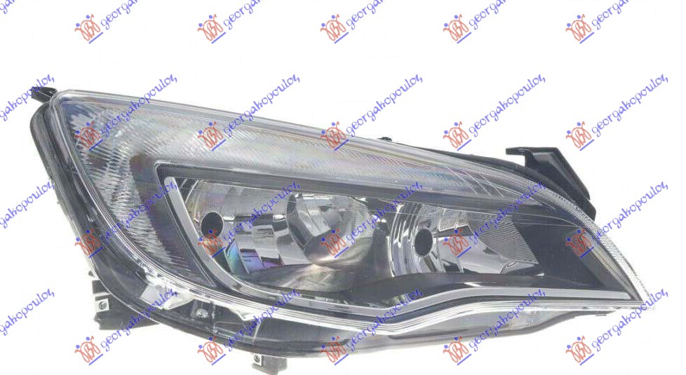 FAR ELEKTRICNI (H7/H7) CRNI SA HROM LAJSNOM (TYC) DESNO
