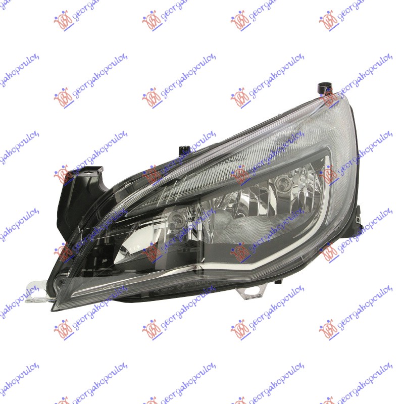 HEAD LAMP ELECTRICAL (H7/H7) BLACK (WITH CHOME RIM) (E) (HELLA)