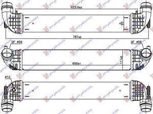HLADNJAK INTERKULERA 1.4 SIDI TURBO BENZIN (600x111x95)