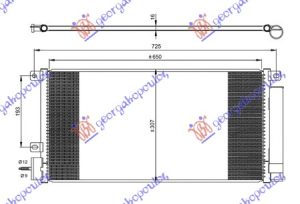 HLADNJAK KLIME 1.4i 16V TURBO BENZIN (650x310x16)