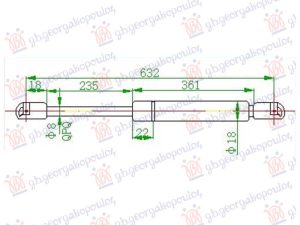 AMORTIZER GEPEK VRATA (632L-510N)