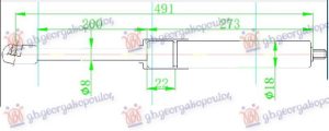 AMORTIZER HAUBE (491L-175N) DESNO