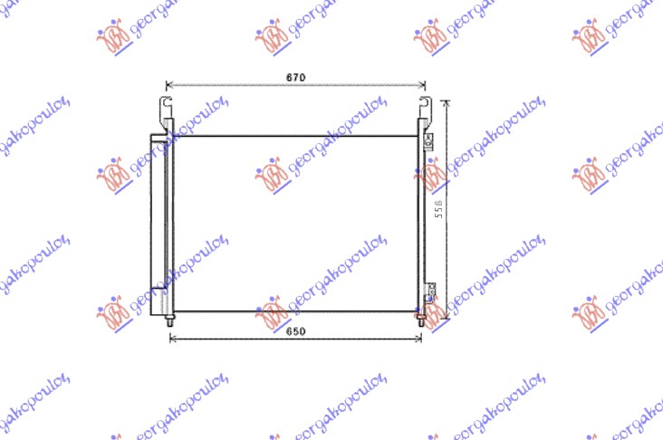 HLADNJAK KLIME 2.0 Dci/2.5i 16V (630x452x16)