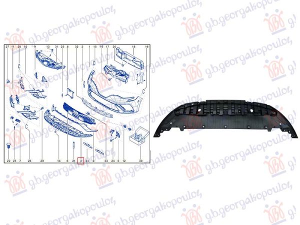 ZASTITA MOTORA ISPOD BRANIKA PLASTICNA (R.S. LINE)