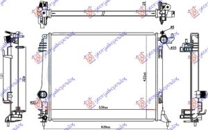 RADIATOR 1.2 Sce-TCE PETROL - 1.6 dCi DIESEL (540x440x26) (KOYO)