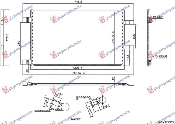 HLADNJAK KLIME 1.5 Dci DIZEL (598x370x12)