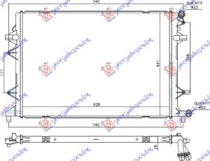 ADDITIONAL RADIATOR 2.0 TDi DIESEL (630x440x26) (KOYO)