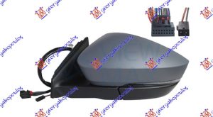 RETROVIZOR ELEKTRICNI SA GREJACEM PM (ELEKTRO-SKLOPIV) (SAMOZATAM) (MIGAVAC) (SVETLO) (MRTAV UGAO) (11+2 PIN) (A KVAL) LEVO