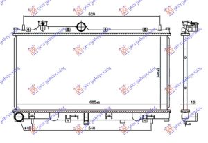 HLADNJAK MOTORA 2.5i BENZIN (340x685x16)
