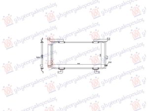 CONDENSER FOR ALL PETROL/DIESEL (610x300x12) (KOYO)