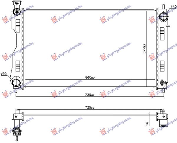 RADIATOR PETROL-HYBRID 2.0 (660x377) (KOYO)
