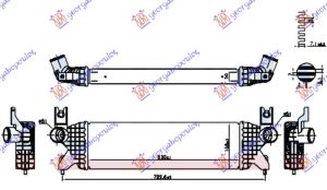HLADNJAK INTERKULERA 1.0-1.4 TURBO BENZIN (520x160x50)