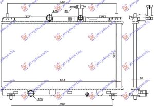 RADIATOR 1.6 PETROL MANUAL (375x697x16) (KOYO)
