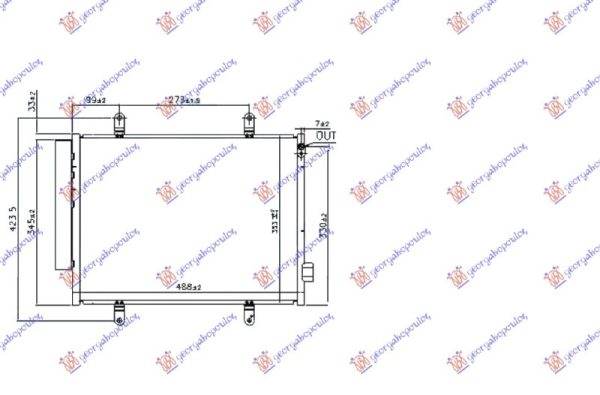 CONDENSER 1.0 PETROL (488x353x12) (KOYO)
