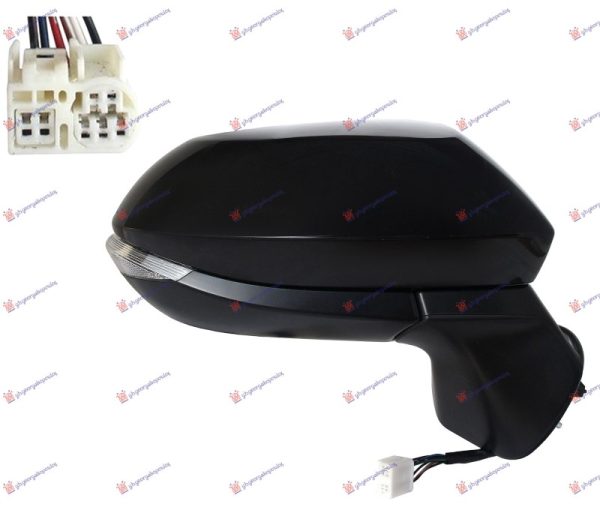 RETROVIZOR ELEKTRICNI SA GREJACEM PM (MIGAVAC LED) (6 PIN) (A KVALITET) (KONVEKSNO STAKLO) DESNO