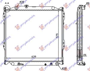 RADIATOR 3.0 DIESEL AUTOMATIC (575x640x26) (KOYO)