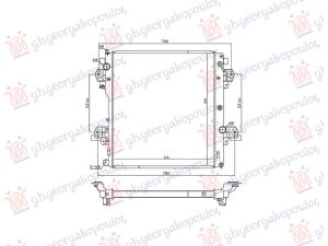 RADIATOR 3.0 D4-D DIESEL AUTOMATIC (570x650x36) (NRF)