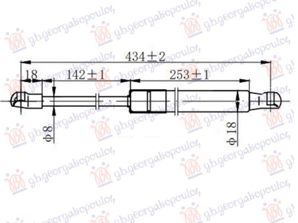 AMORTIZER GEPEK STAKLA (431L-120N)