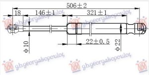 AMORTIZER GEPEK VRATA (504L-820N)
