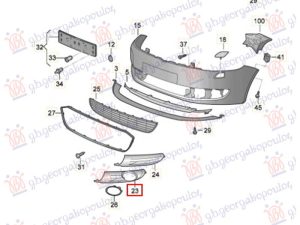 FRONT BUMPER GRILLE (W/ FOG LAMP HOLE) (O)