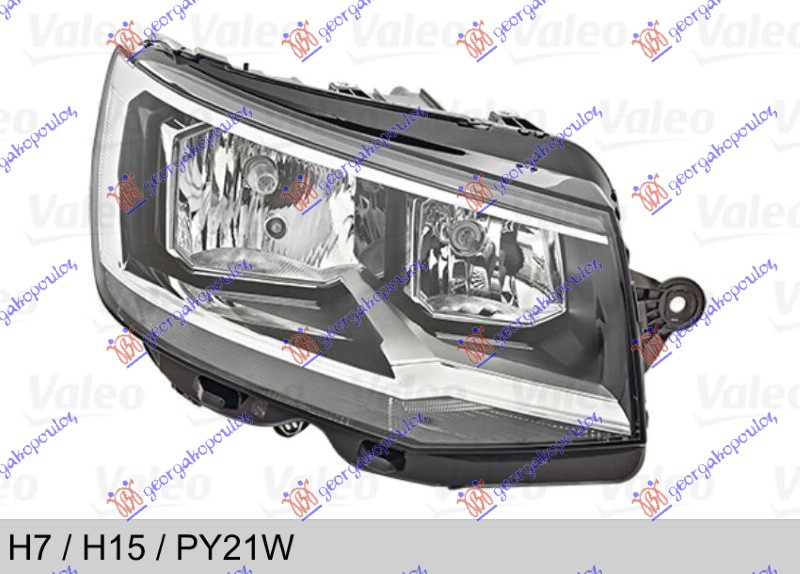 FAR ELEKTRICNI (H7/H15) (VALEO) DESNO