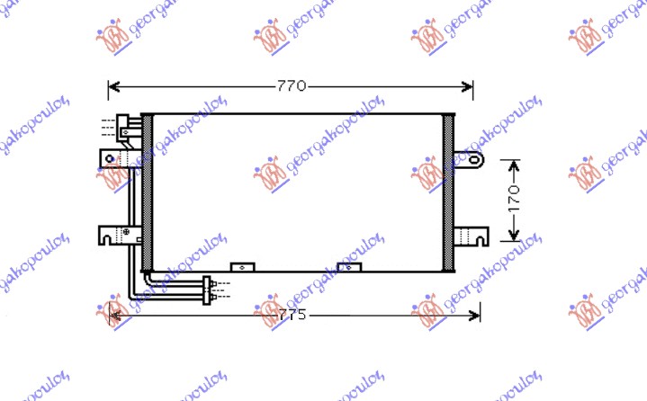 HLADNJAK KLIME BENZIN/DIZEL (63.5x310x21)