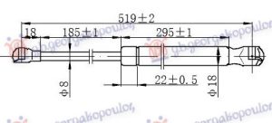 AMORTIZER GEPEK VRATA (519L-530N)
