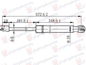 AMORTIZER GEPEK VRATA (570L-620N)